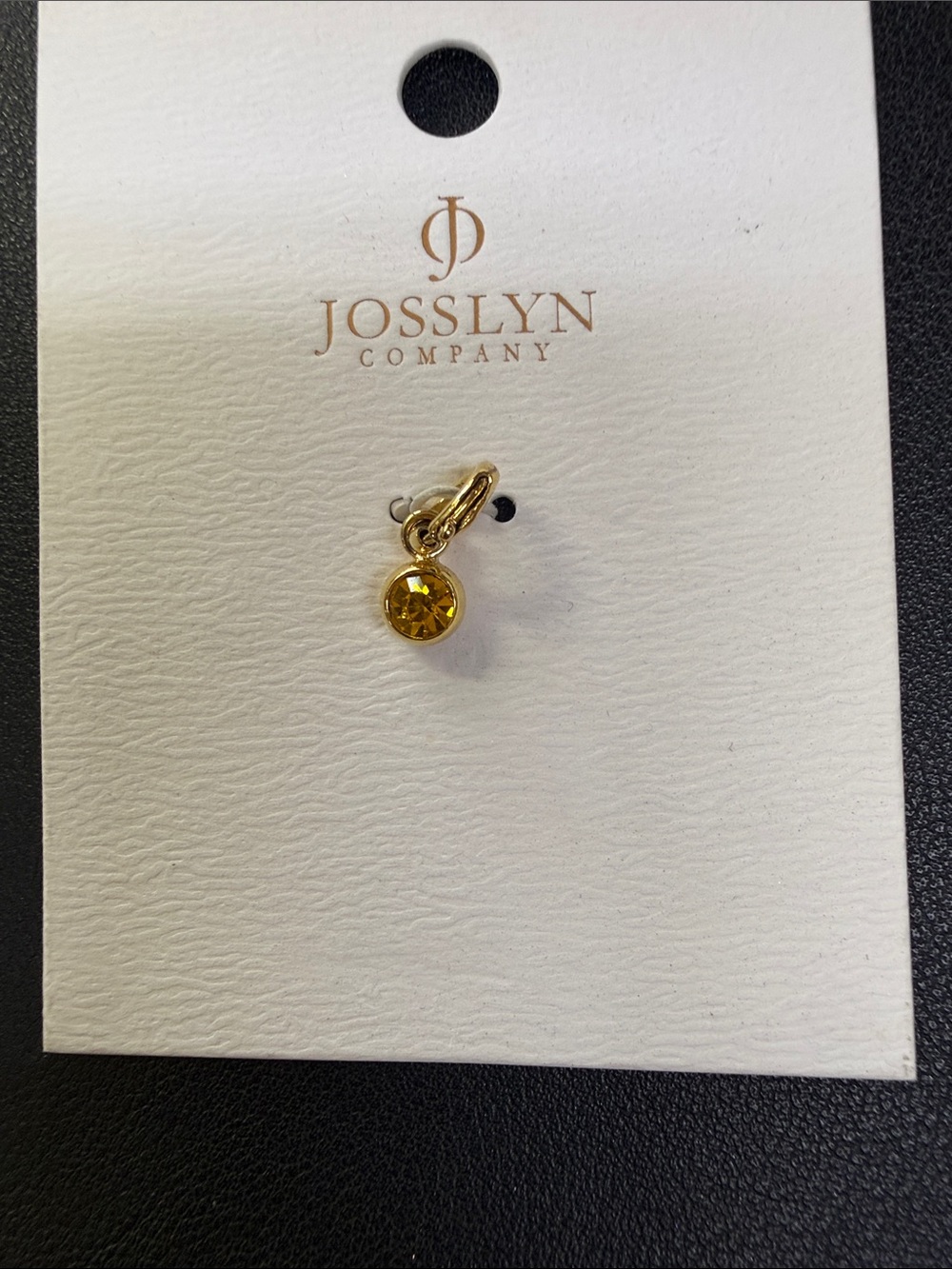 Gold and Citrine Charm